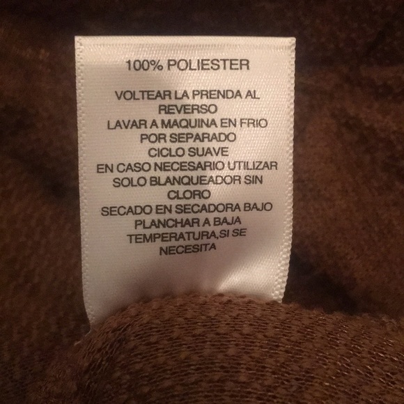 Fleece Oblique Button Neck Splice Sweater Size XL - Picture 13 of 14